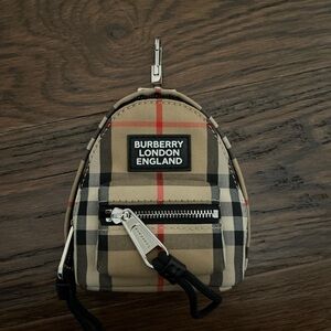 Burberry mini backpack accessory, never been used.